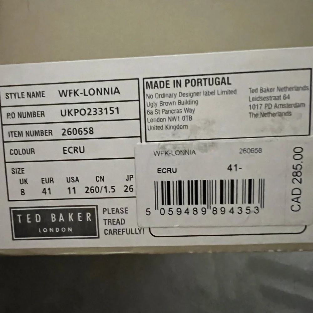 Ted Baker size10-10.30 leather floral fashion sneakers. - Picture 6 of 9